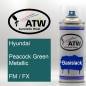 Preview: Hyundai, Peacock Green Metallic, FM / FX: 400ml Sprühdose, von ATW Autoteile West.